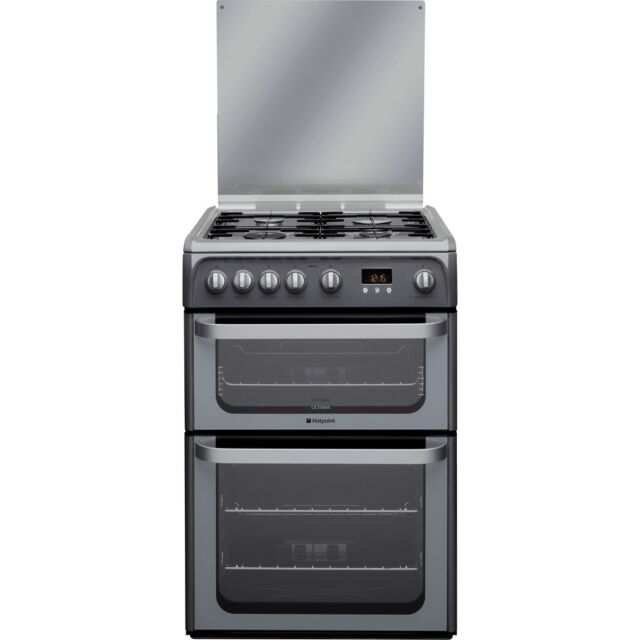 Hotpoint HUG61G 60Cm Gas Cooker In Graphite