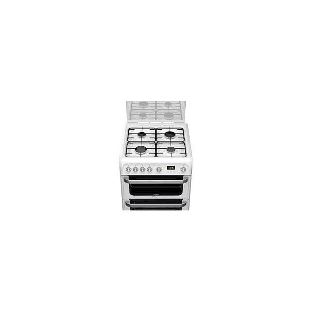 Hotpoint hug61p 60cm Double Oven Gas Cooker White