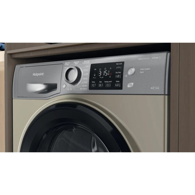 Hotpoint NDB8635GK 8kg/6kg 1400 Spin Washer Dryer - Graphite