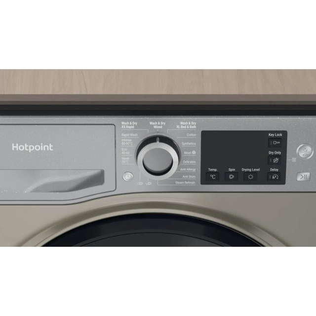 Hotpoint NDB8635GK 8kg/6kg 1400 Spin Washer Dryer - Graphite