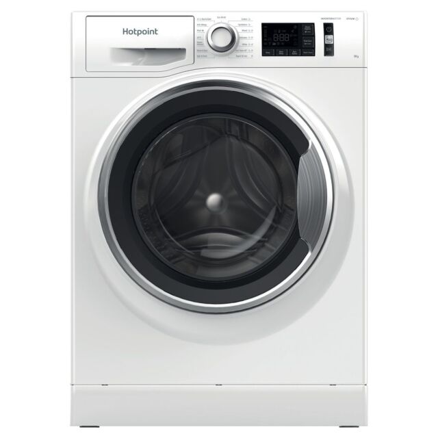Hotpoint NM11948WCAUK A-20%, 9KG, 1400RPM, Dual Chromed Door, Big Digit, ActiveCare, Steam Pack, Rap