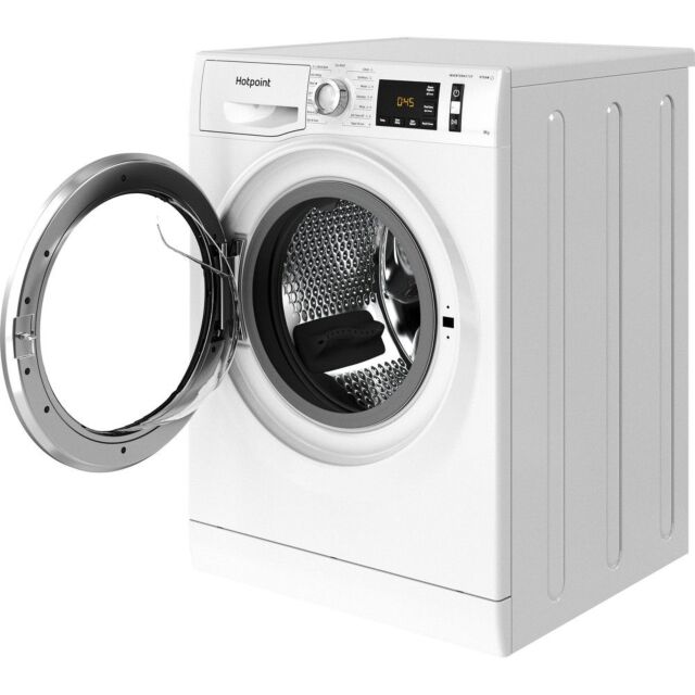 Hotpoint NM11948WCAUK A-20%, 9KG, 1400RPM, Dual Chromed Door, Big Digit, ActiveCare, Steam Pack, Rap
