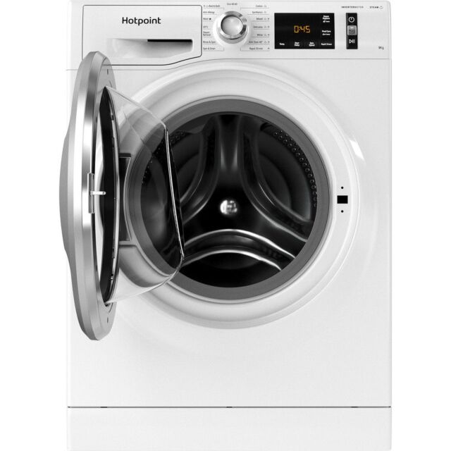 Hotpoint NM11948WCAUK A-20%, 9KG, 1400RPM, Dual Chromed Door, Big Digit, ActiveCare, Steam Pack, Rap