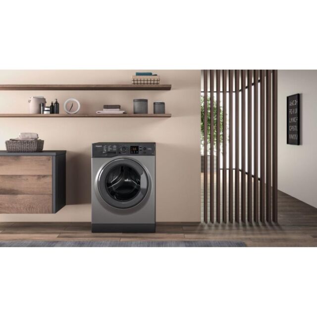 Hotpoint NSWF743UGG Washing Machine 7 Kg 1400 Spin In Graphite