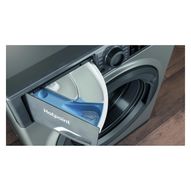 Hotpoint NSWF946GGUK A Energy, 9KG, 1400RPM, Graphite, Inverter Motor, Small Digit, Antistain 40, Fu