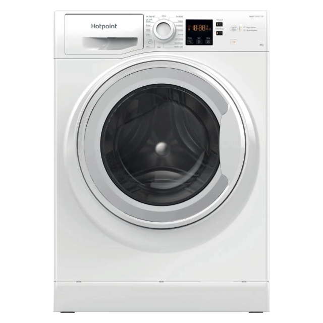 Hotpoint NSWM864CGGUKN 8Kg 1600 Spin, Digit Plus,Anti Stain 40,Full Load 45,Steam Hygiene, Rapid Opt