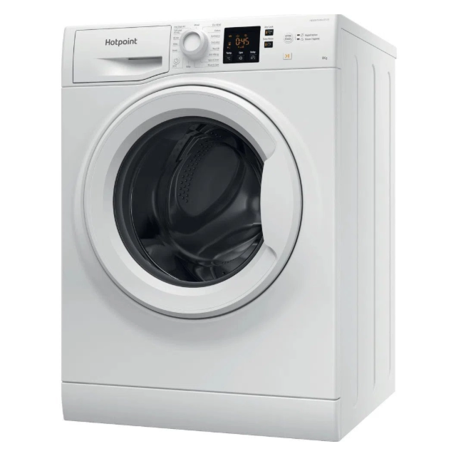 Hotpoint NSWM864CGGUKN 8Kg 1600 Spin, Digit Plus,Anti Stain 40,Full Load 45,Steam Hygiene, Rapid Opt