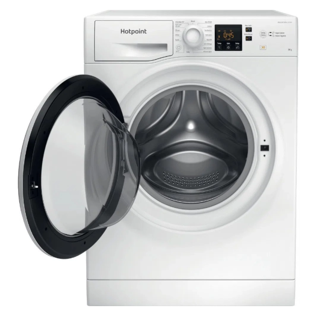 Hotpoint NSWM864CGGUKN 8Kg 1600 Spin, Digit Plus,Anti Stain 40,Full Load 45,Steam Hygiene, Rapid Opt