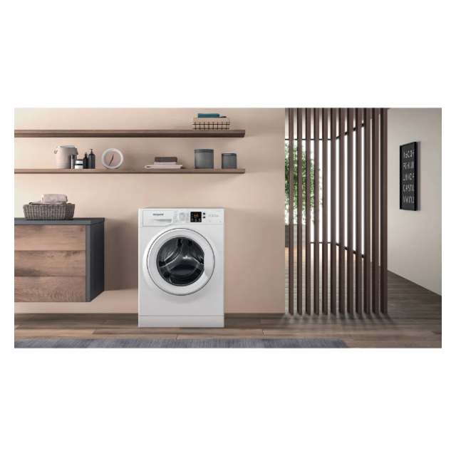Hotpoint NSWM864CWUKN 8Kg 1600 Spin, Digit Plus,Anti Stain 40,Full Load 45,Steam Hygiene, Rapid Opti