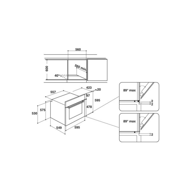 Hotpoint SA4544CIX Single Oven 