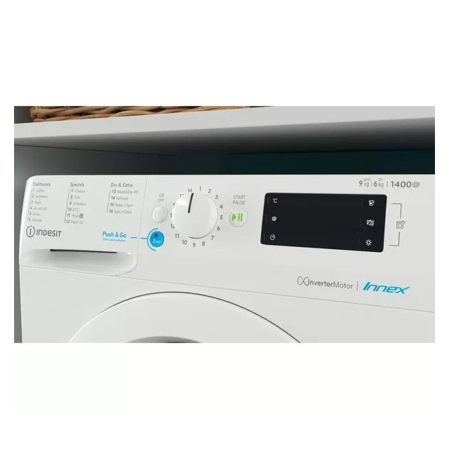 Indesit BDE96436XWUKN 9kg/6kg 1400 Spin Washer Dryer - White