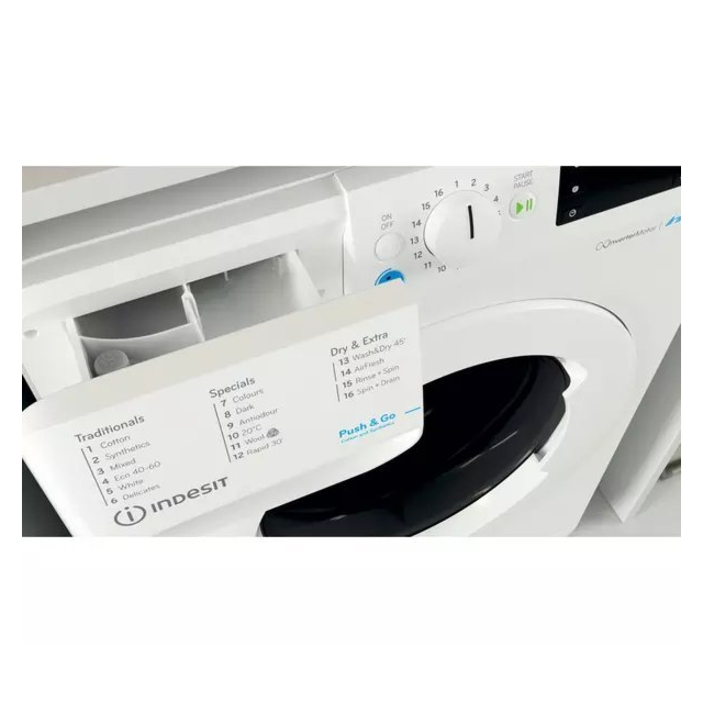 Indesit BDE96436XWUKN 9kg/6kg 1400 Spin Washer Dryer - White