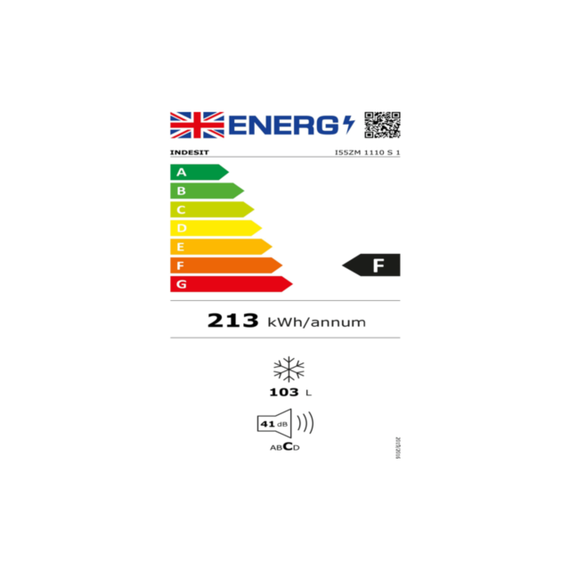Indesit I55ZM1110S1 55Cm Under Counter Larder Freezer, F Energy