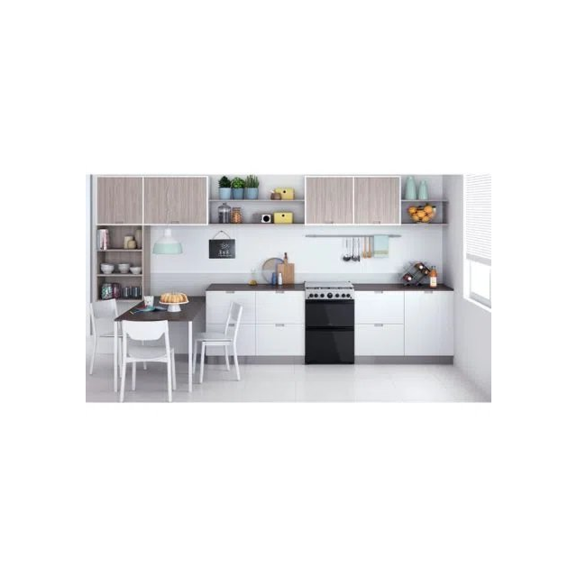 Indesit ID67G0MCXUK 60cm Double Oven Gas Cooker with Gas Hob - Stainless Steel