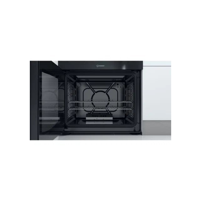 Indesit ID67G0MCXUK 60cm Double Oven Gas Cooker with Gas Hob - Stainless Steel