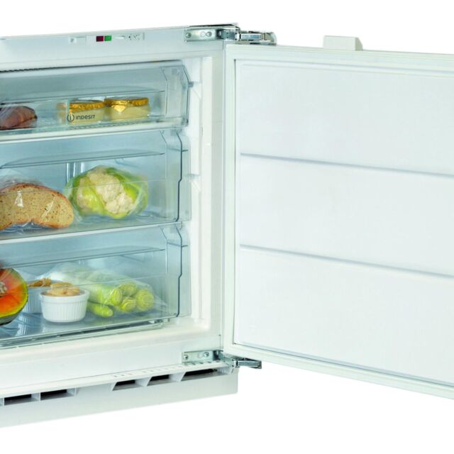 Indesit INBUFZ011 59.6cm Integrated Low Frost Undercounter Freezer - Steel