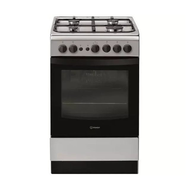 Indesit Click&Clean IS5G1PMSS/UK 50cm Gas Cooker - Silver