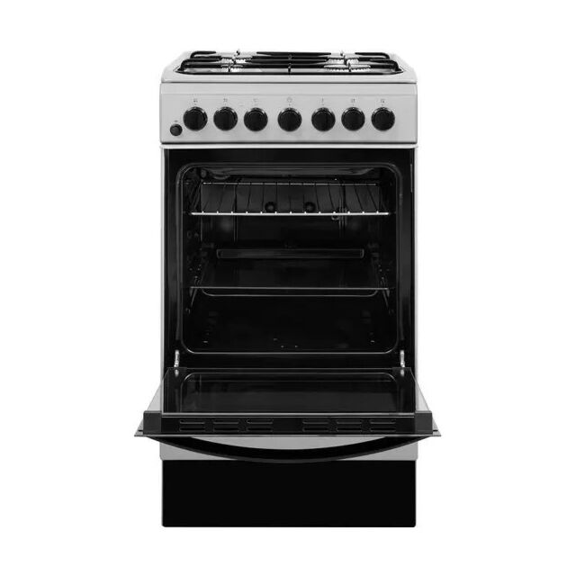 Indesit Click&Clean IS5G4PHSS 50cm Dual Fuel Cooker - Silver