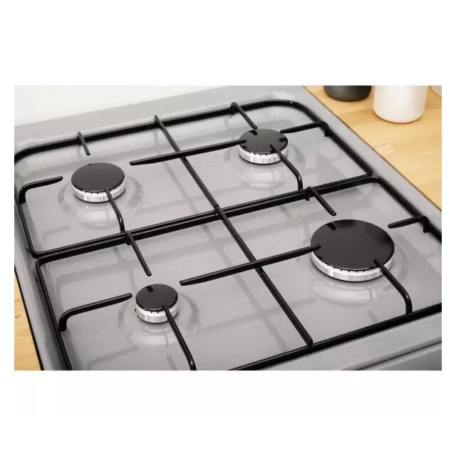 Indesit Click&Clean IS5G4PHSS 50cm Dual Fuel Cooker - Silver
