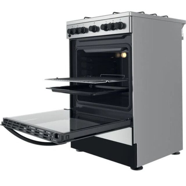 Indesit IS67G5PHX/UK IS67G5PHXUK 60cm dual Fuel Cooker - Silver