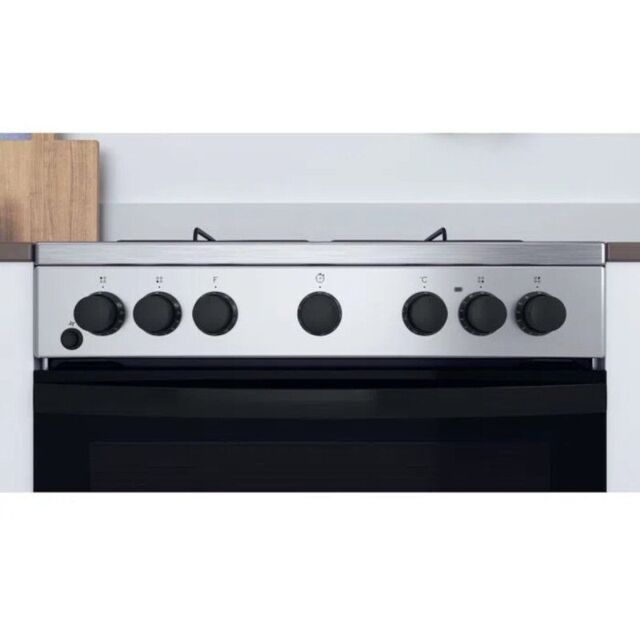 Indesit IS67G5PHX/UK IS67G5PHXUK 60cm dual Fuel Cooker - Silver