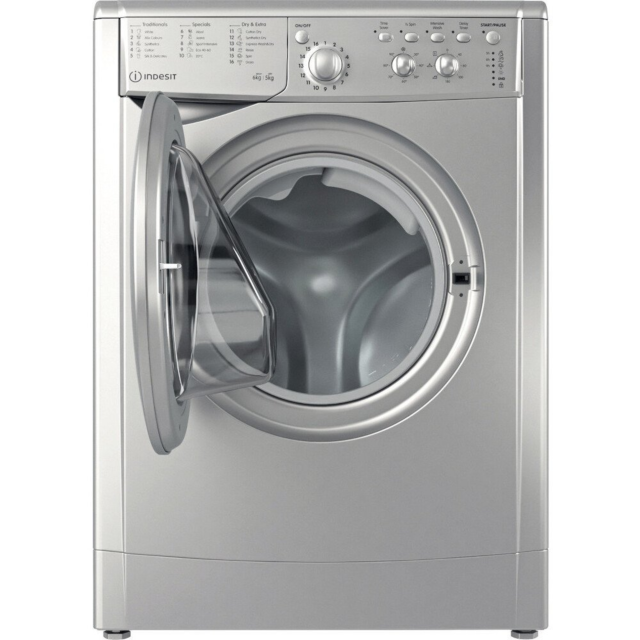 Indesit IWDC65125SUKN 6kg/5kg 1200 Spin Washer Dryer - Silver