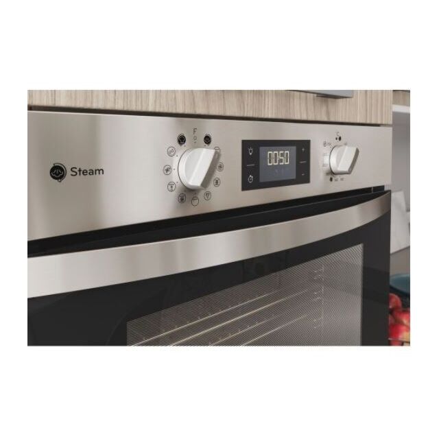 Indesit KFWS3844HIXUK 59.5cm Built In Electric Single Oven - Inox