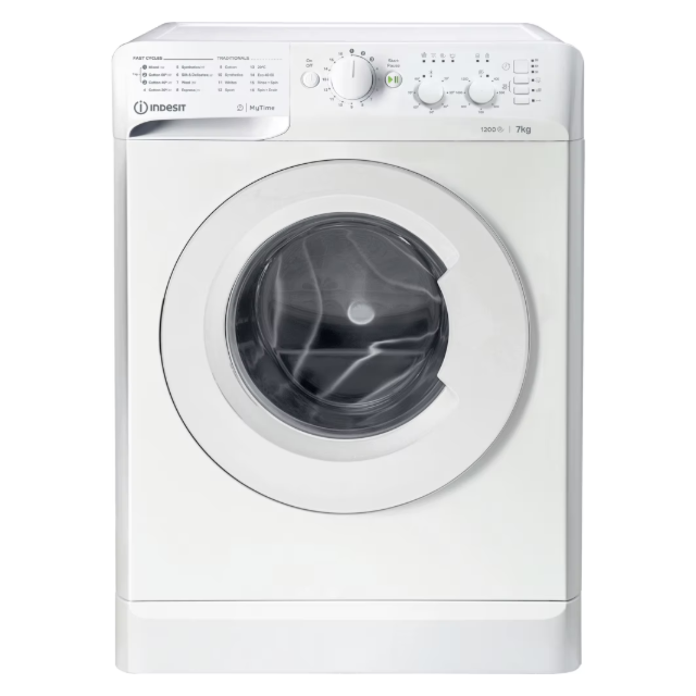 Indesit MTWC71252WUK E Energy, 7KG, 1200RPM, Mono White, LED, 3 Full Load Cycles, Water Balance, Ext