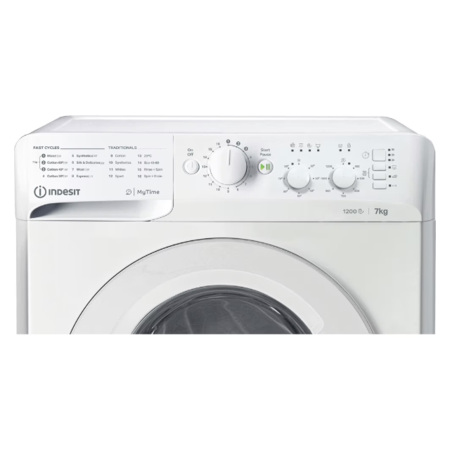 Indesit MTWC71252WUK E Energy, 7KG, 1200RPM, Mono White, LED, 3 Full Load Cycles, Water Balance, Ext
