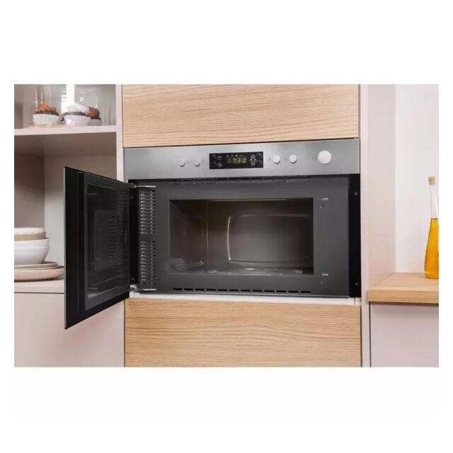 Indesit MWI3213IX 22 Litre Built-in Microwave with Grill - Stainless Steel