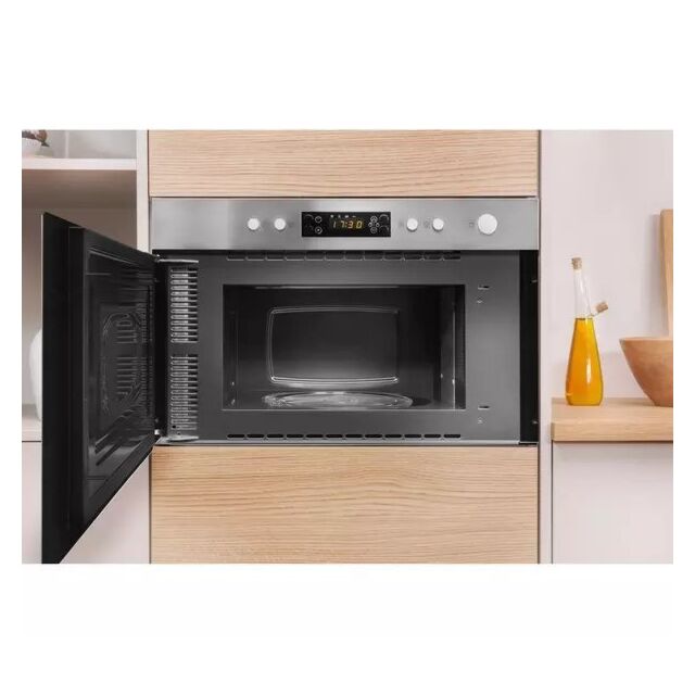 Indesit MWI3213IX 22 Litre Built-in Microwave with Grill - Stainless Steel