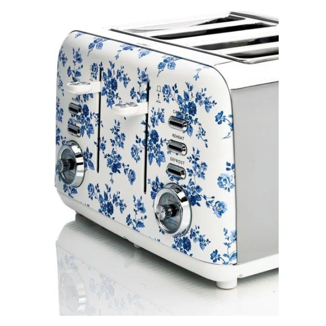 Laura Ashley VQSBT583LACR 4 Slice Toaster In China Rose From Laura Ashley 