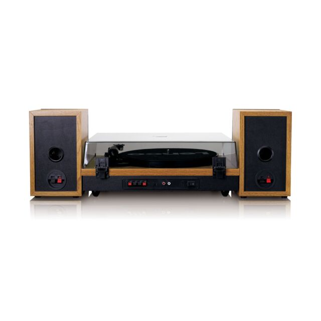 Lenco LS-300 Turntable & Hi Fi Speakers - Wood