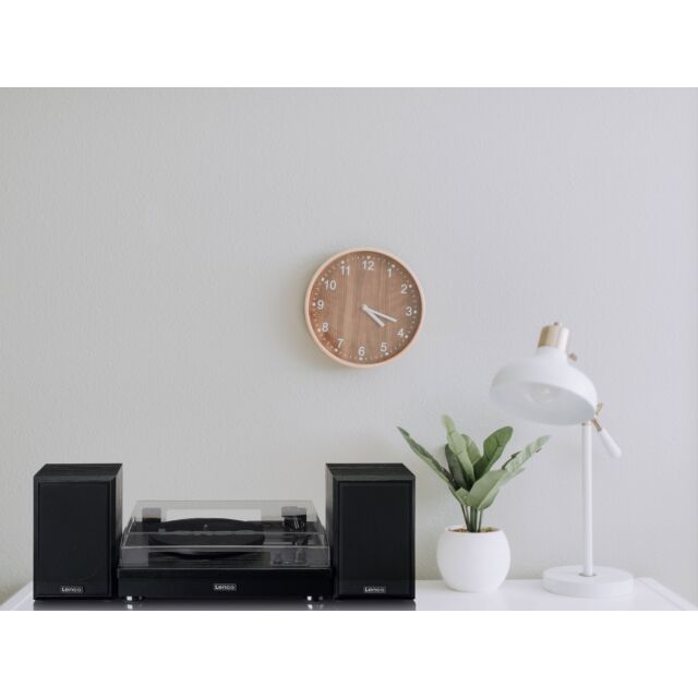 Lenco LS-101 Turntable & Hi Fi speakers  - Black
