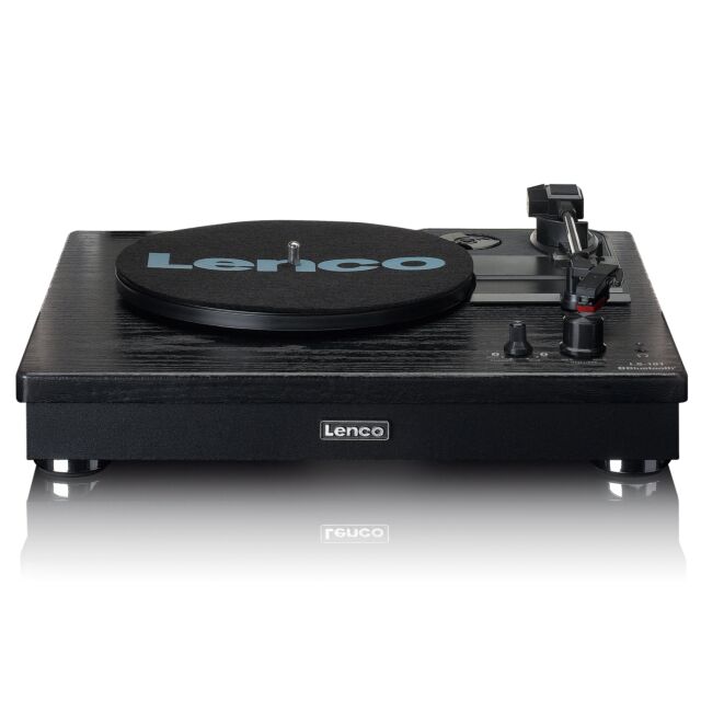 Lenco LS-101 Turntable & Hi Fi speakers  - Black