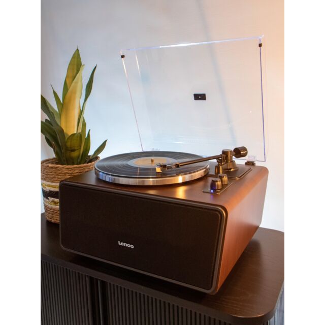 Lenco LS-470WA Turntable with built-in speaker  - Dark Walnut