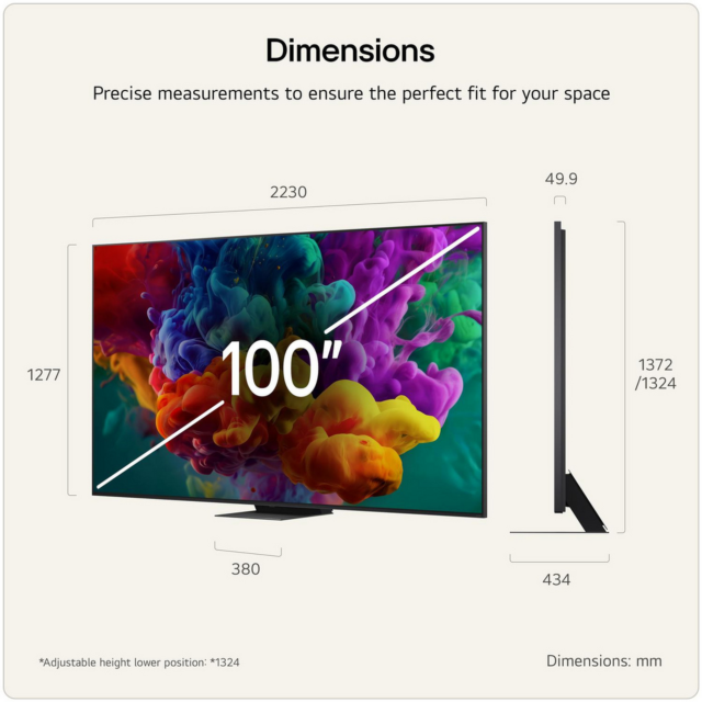 LG 100QNED87B6.AEK 100inch 4K QNED evo AI Smart TV