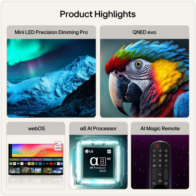 LG 100QNED87B6.AEK 100inch 4K QNED evo AI Smart TV