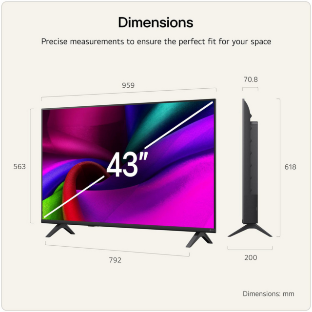 LG 43NU900B6LA.AEK 43 inch 4K UHD Nano AI Smart TV