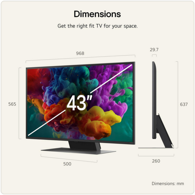 LG 43QNED87B6A 43inch 4K QNED evo Smart TV
