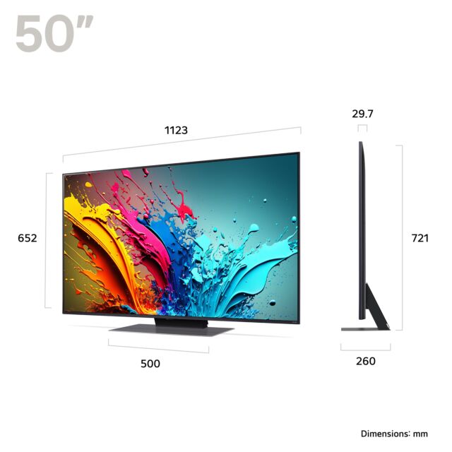 Lg 50QNED87T6B.AEK 50inch 4K Smart TV - Essence Graphite