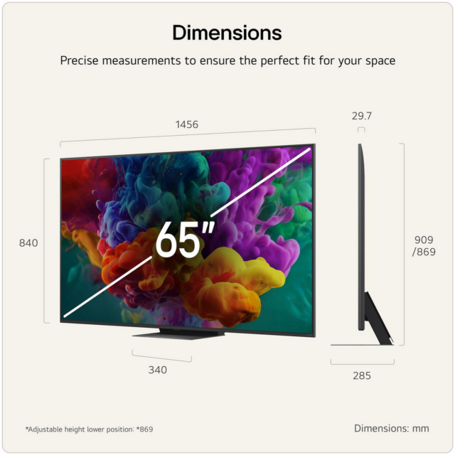 LG 65QNED87B6A.AEK 65inch 4K QNED evo AI TV