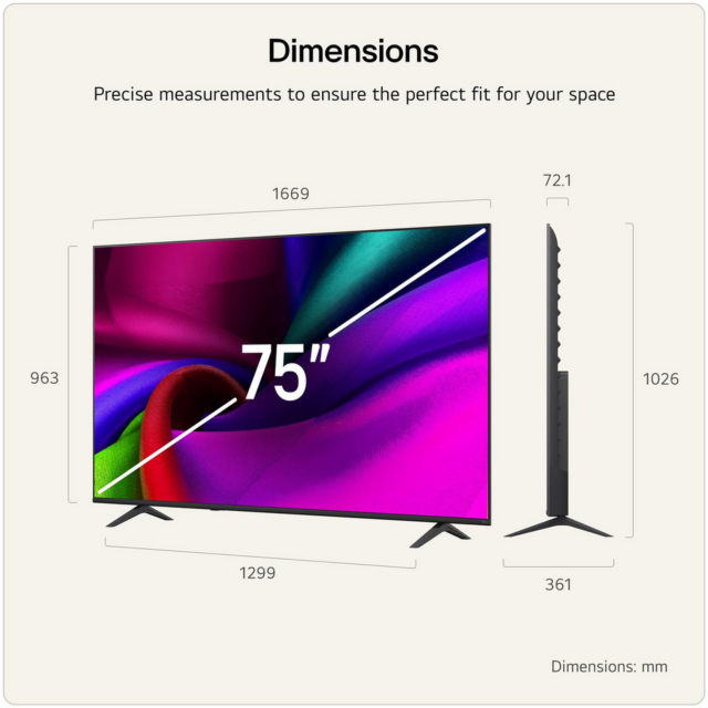 LG 75NU900B6LA.AEK 75inch 4K UHD Nano AI Smart TV