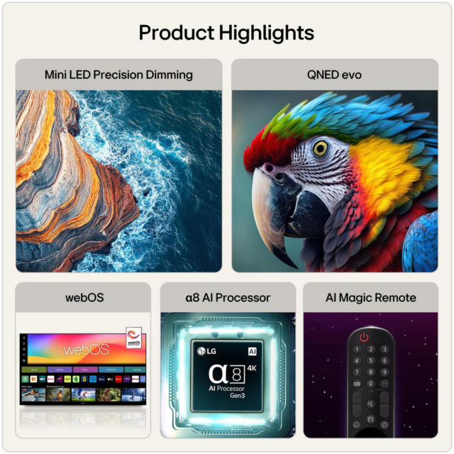 LG 86QNED87B6A.AEK 86inch 4K QNED evo AI Smart TV