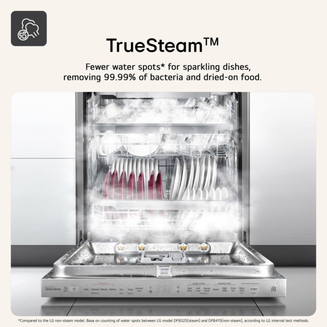 LG TrueSteam QuadWash DB476TXS Dishwasher