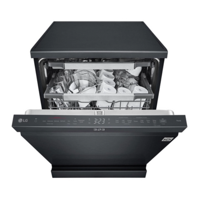 Lg DF587HMS TrueSteam QuadWash  WiFi Connected Full Size Dishwasher - Matte Black - 14 Pla