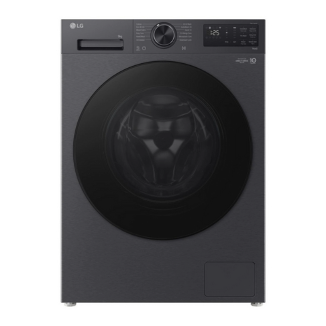 Lg F2X50S9TBB ,Series 3 Counter-Depth MAX™ 9 kg 1200 Spin Washing Machine - Black - A-10% Rated