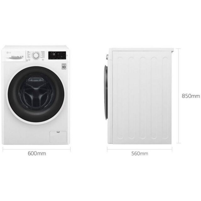 LG F4J608WN 8kg 1400 Inverter Direct Drive Washing Machine - BLUE WHITE