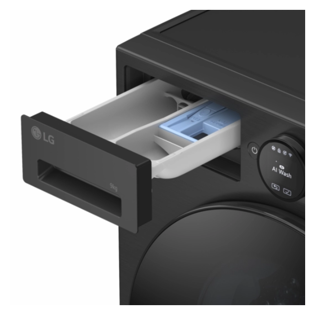 Lg F4X7009TBB Series 7 Ai Direct Drive™ 9 Kg 1400 Spin Washing Machine - Matte Black - A-40% Rated
