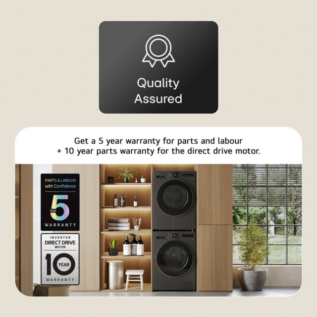 LG F4X7513TBB 13kg 1400 Spin Matte Black Washer